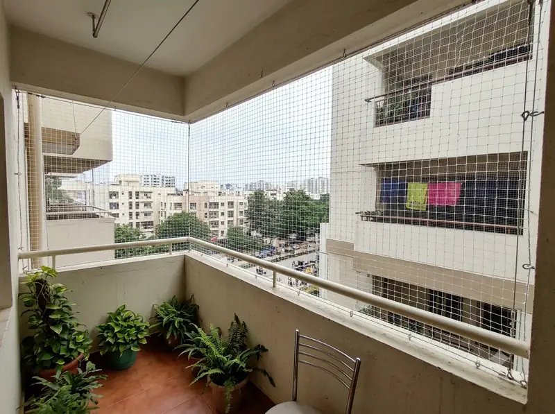 Balcony Safety Nets installation — Harsha Invisible Grills