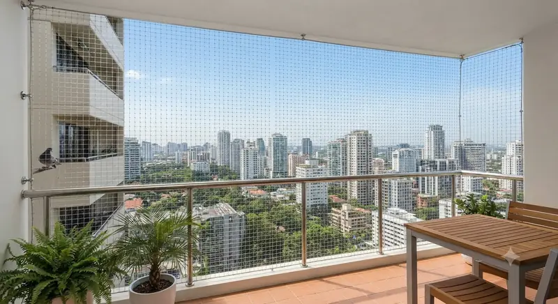 Pigeon Safety Nets installation — Harsha Invisible Grills